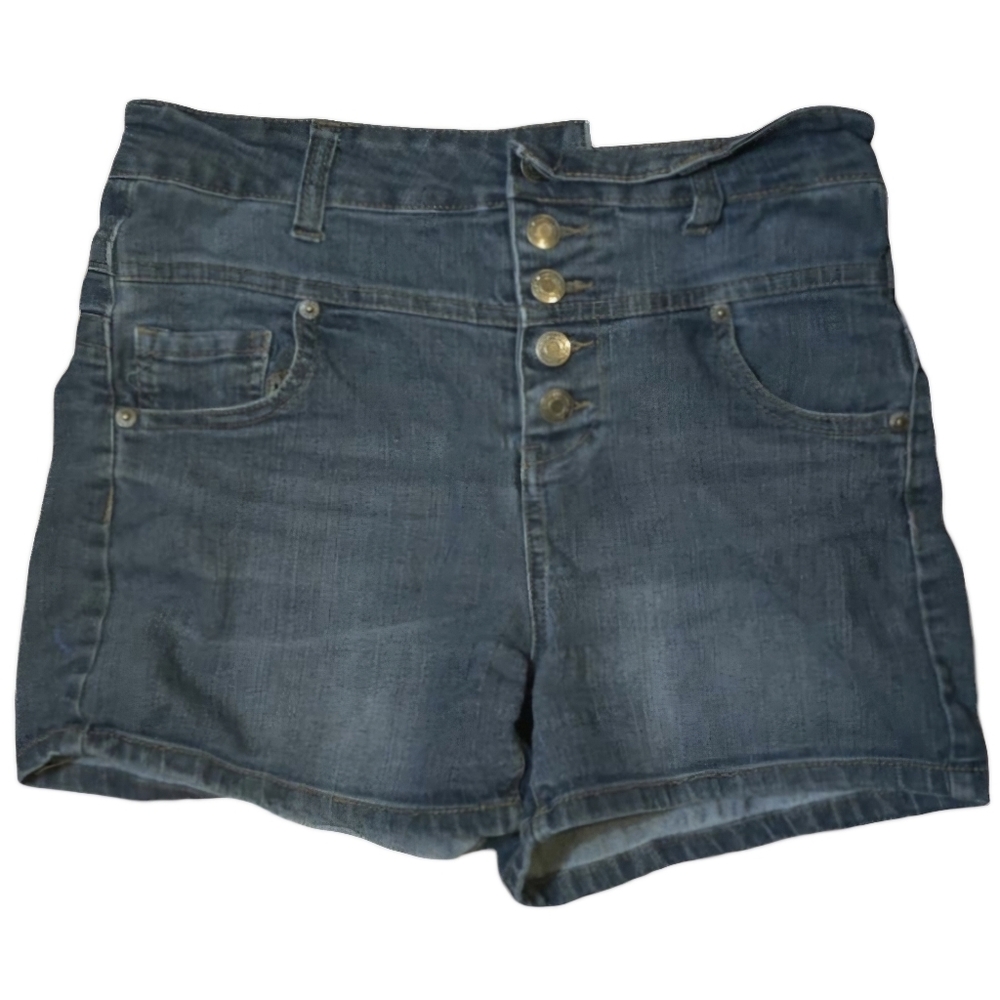 High Waist 5/6 Button Fly Jean Shorts | Size 5/6 | Retro Chic